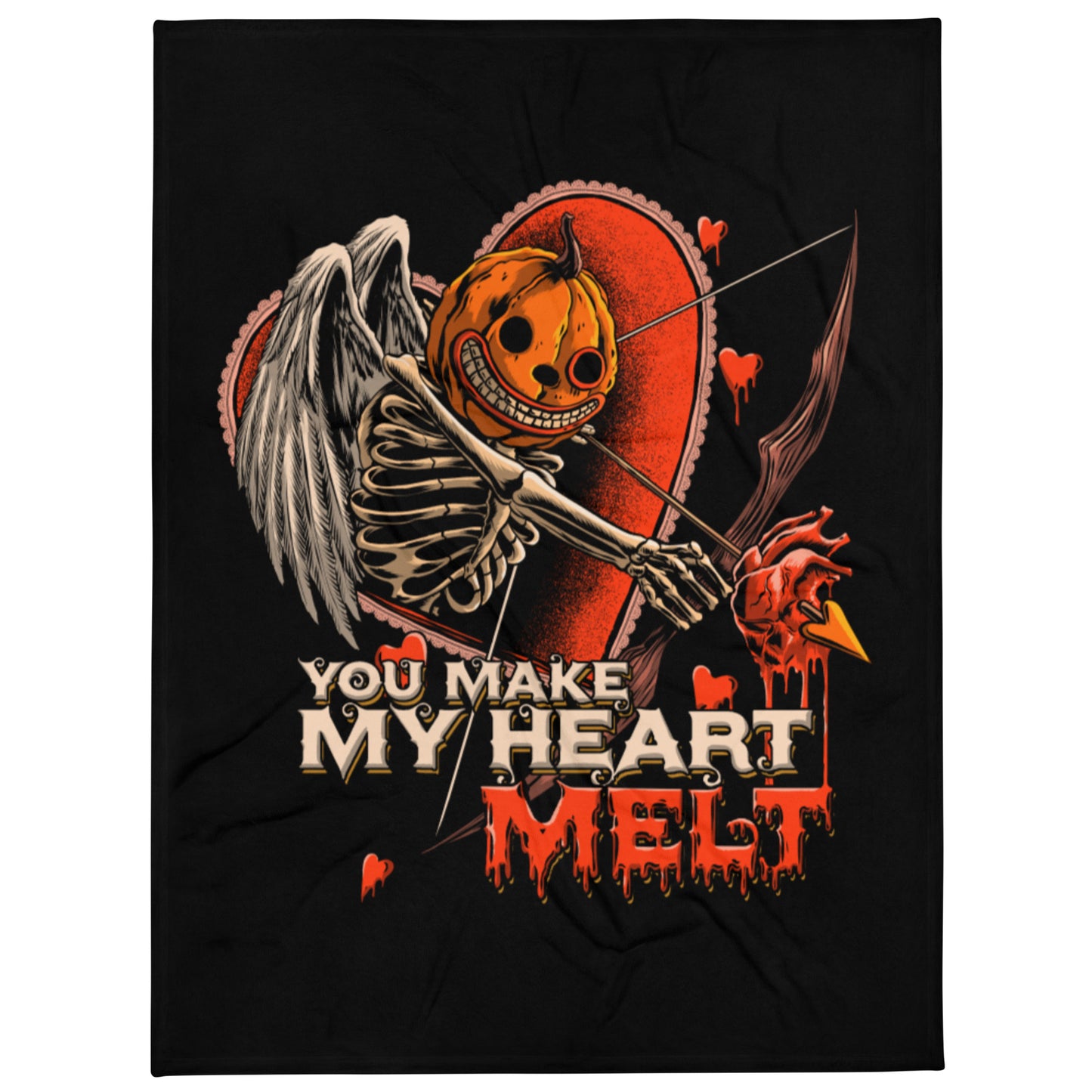 Love is in The Scare - Cupid Throw Blanket